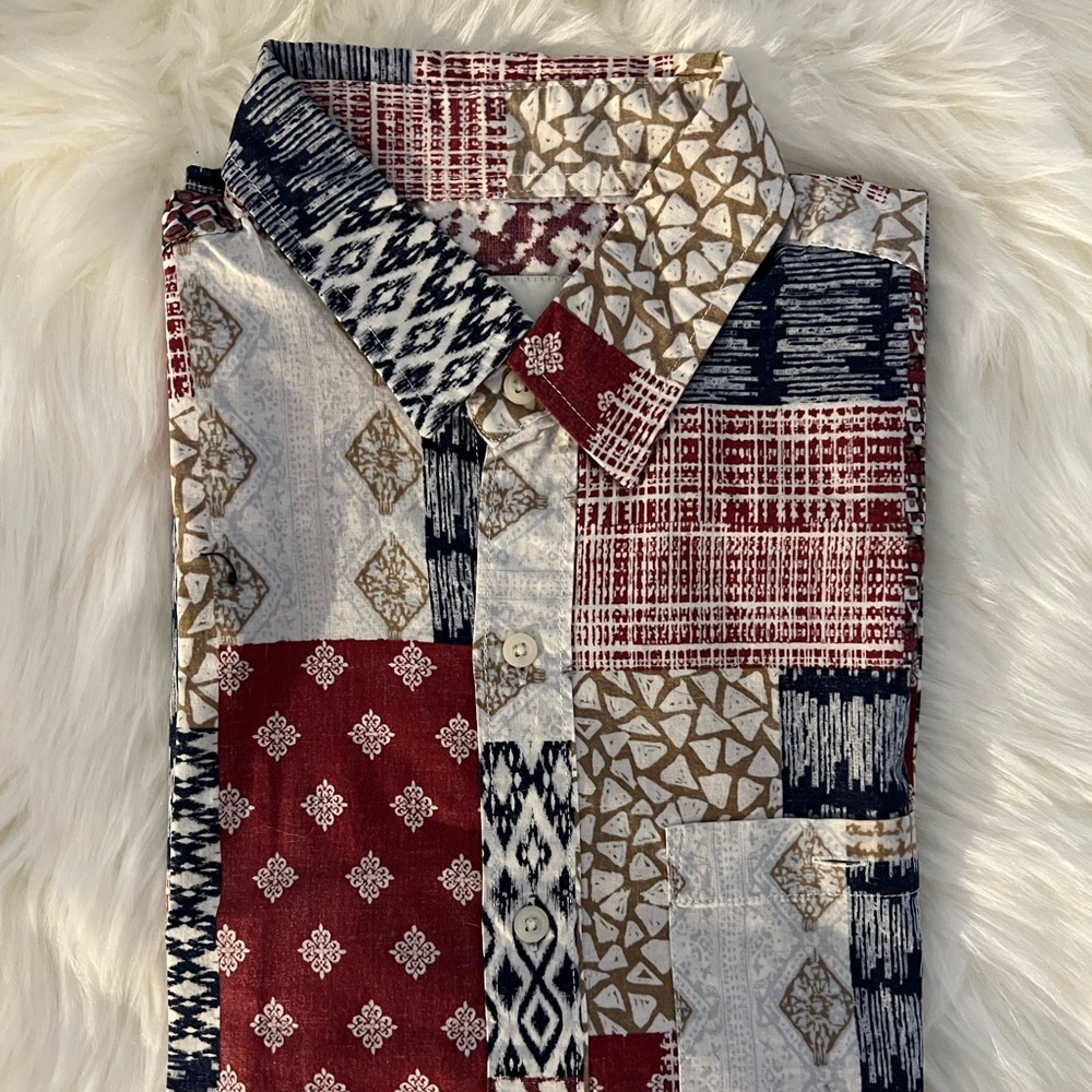 Fun Pattern Short Sleeve Shirt.